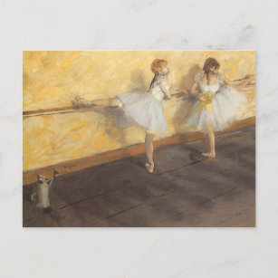 Tänzer auf der Bar von Edgar Degas, Vintages Balle Postkarte