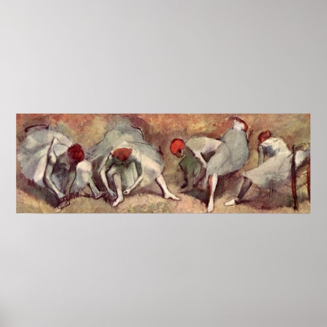 Tänzer binden Schuhe. Edgar Degas Poster (Vorne)