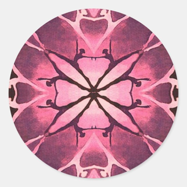 Tänzer (Cranberry) Runder Aufkleber (Vorderseite)