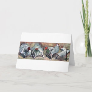 Tänzer, die ihre Schuhe binden, Edgar Degas Karte