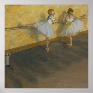 Tänzer, die im Barre spielen - Edgar Degas Poster