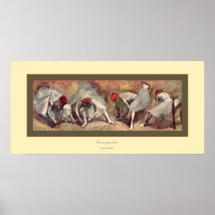 Tänzer, die Shoes~ Edgar Degas binden Poster