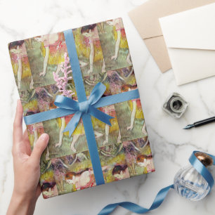 Tänzer, die von Edgar Degas heruntergehen, Ballett Geschenkpapier