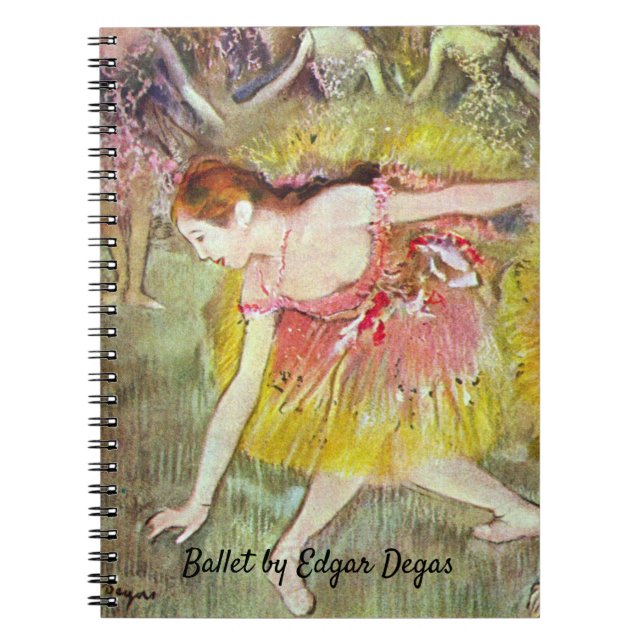 Tänzer, die von Edgar Degas heruntergehen, Ballett Notizblock (Vorderseite)