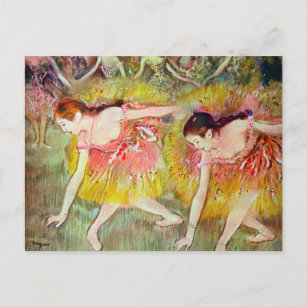Tänzer, die von Edgar Degas heruntergehen, Ballett Postkarte