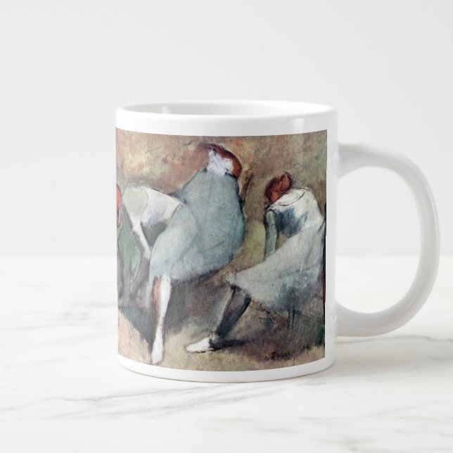Tänzer, die von Edgar Degas ihre Schuhe schnappen Jumbo-Tasse (Rechts)