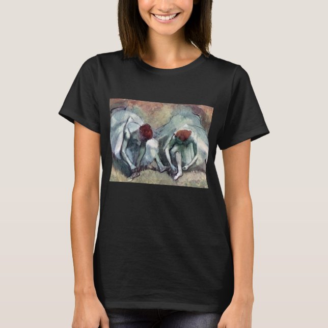 Tänzer, die von Edgar Degas ihre Schuhe schnappen T-Shirt (Vorderseite)