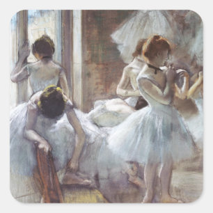 Tänzer Edgar Degas Quadratischer Aufkleber