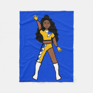 Tänzer Fleece Blanket Gelb & Blau 2