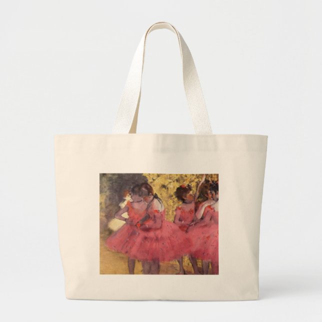 Tänzer im Rosa durch Edgar Degas-Tasche Jumbo Stoffbeutel (Vorne)