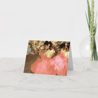 Tänzer im Rosa entgasen vorbei Notecard Karte