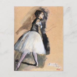 Tänzer in Ballettposition - Edgar Degas Postkarte
