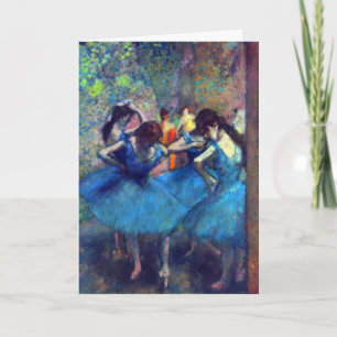 Tänzer in Blau von Edgar Degas, Vintage Ballet Art Karte