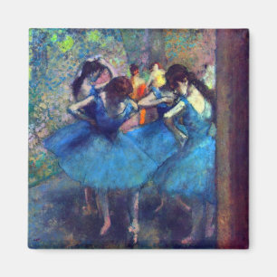 Tänzer in Blau von Edgar Degas, Vintage Ballet Art Magnet