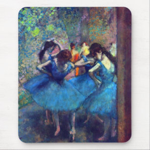 Tänzer in Blau von Edgar Degas, Vintage Ballet Art Mousepad