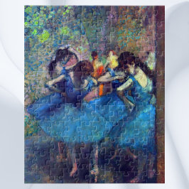 Tänzer in Blau von Edgar Degas, Vintage Ballet Art Puzzle