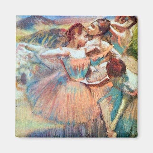Tänzer in einer Landschaft von Edgar Degas Magnet (Vorne)