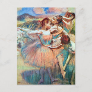 Tänzer in einer Landschaft von Edgar Degas Postkarte