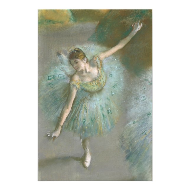 Tänzer in Green Edgar Degas Fotodruck (Vorne)