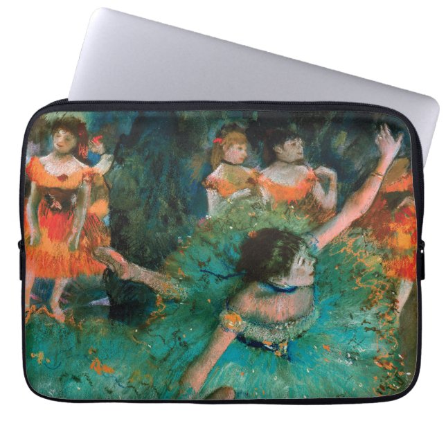 Tänzer in Grün von Edgar Degas Laptopschutzhülle (Vorderseite)