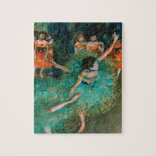 Tänzer in Grün von Edgar Degas Puzzle