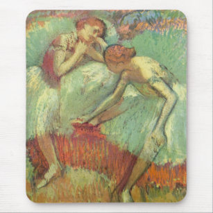 Tänzer in Grün von Edgar Degas, Vintages Ballett Mousepad