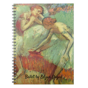 Tänzer in Grün von Edgar Degas, Vintages Ballett Notizblock