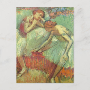 Tänzer in Grün von Edgar Degas, Vintages Ballett Postkarte