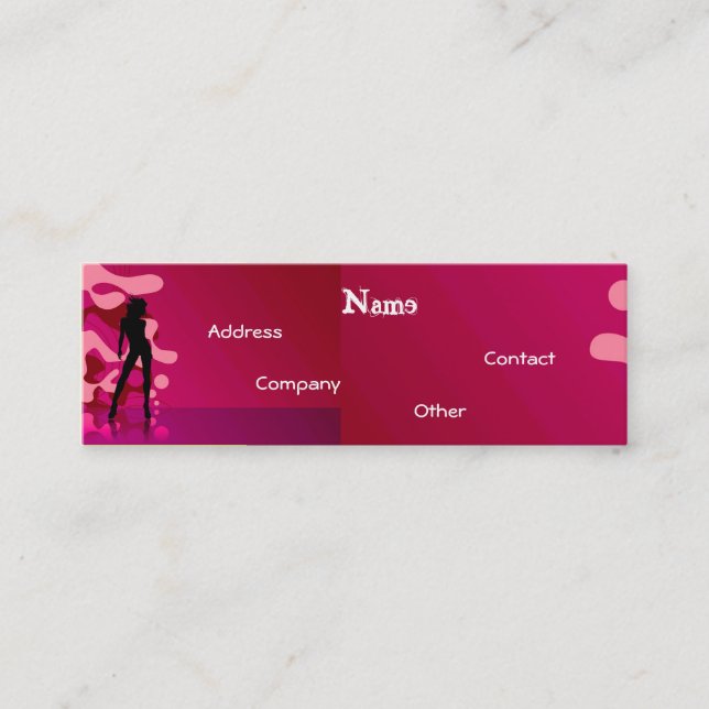 Tänzer in Lila Rosa I Mini Visitenkarte (Vorderseite)