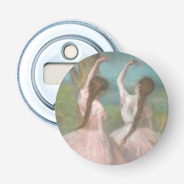 Tänzer in Pink Edgar Degas Flaschenöffner (Vorderseite)