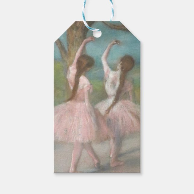 Tänzer in Pink Edgar Degas Geschenkanhänger (Vorderseite)