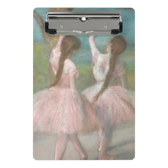 Tänzer in Pink Edgar Degas Mini Klemmbrett (Vorderseite)