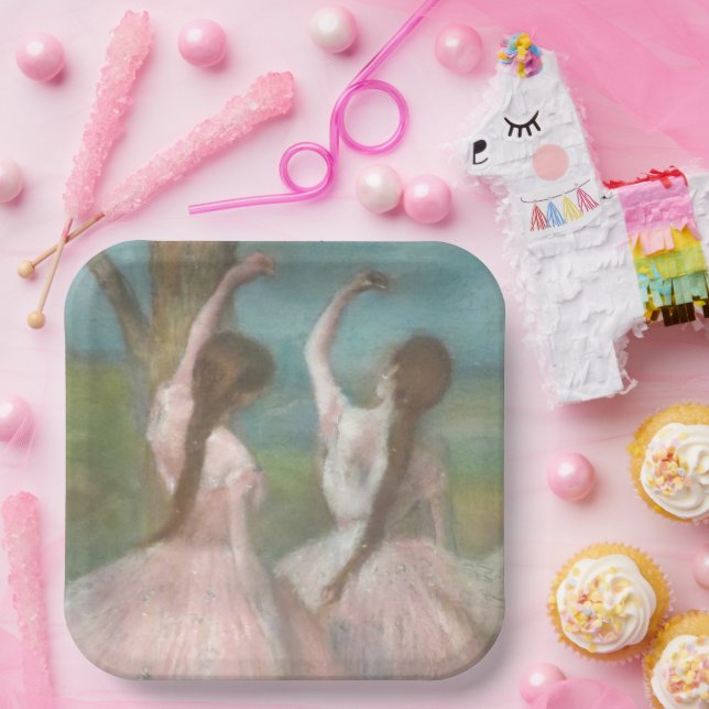 Tänzer in Pink Edgar Degas Pappteller (Party)