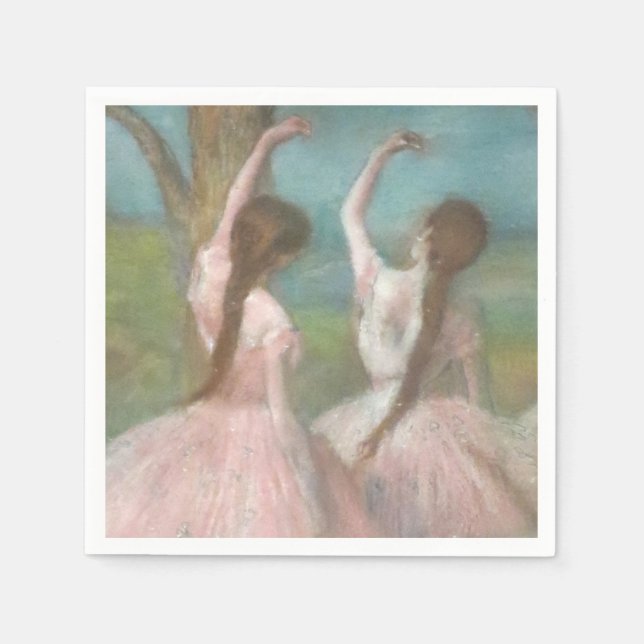 Tänzer in Pink Edgar Degas Serviette (Vorderseite)