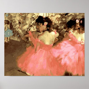 Tänzer in Rosa von Degas Poster