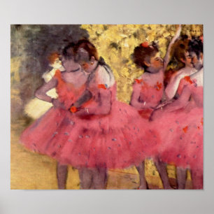 Tänzer in Rosa von Edgar Degas Poster