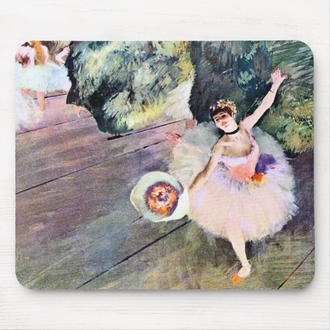 Tänzer mit einem Bouquet von Blume von Edgar Degas Mousepad (Vorne)