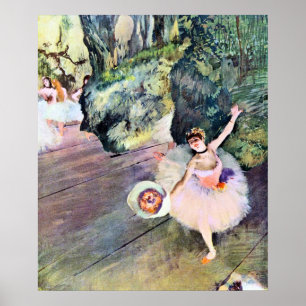 Tänzer mit einem Bouquet von Blume von Edgar Degas Poster