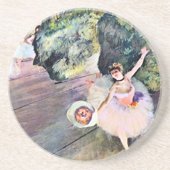 Tänzer mit einem Bouquet von Blume von Edgar Degas Untersetzer (Vorne)