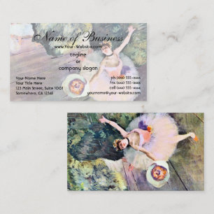 Tänzer mit einem Bouquet von Blume von Edgar Degas Visitenkarte