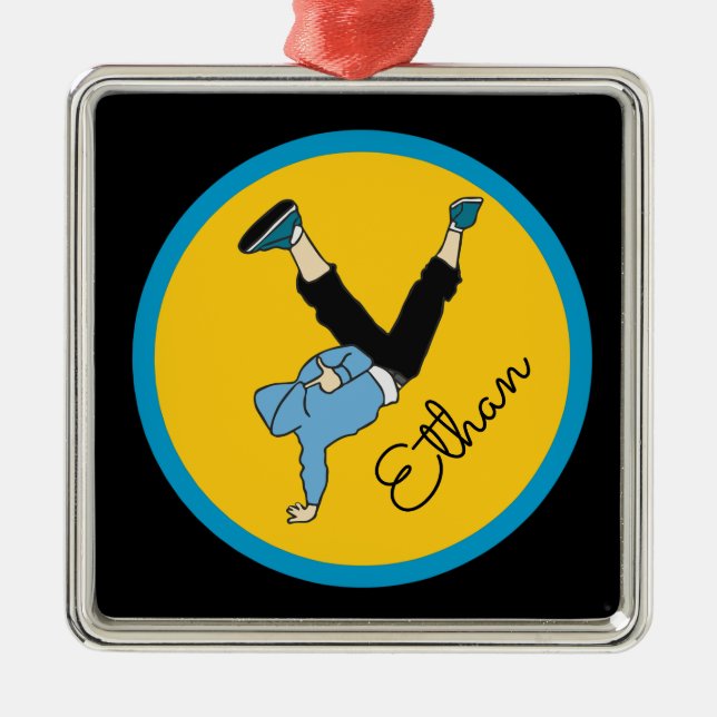 Tänzer-Namengeschenk der angesagten Ornament Aus Metall (Vorne)