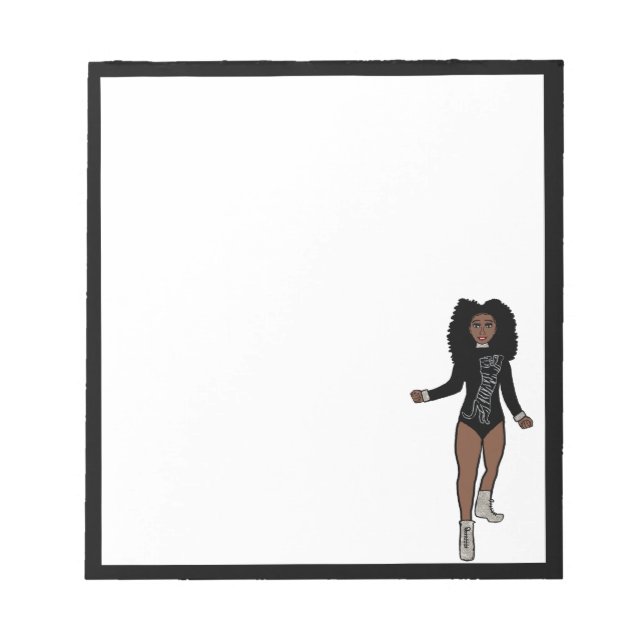 Tänzer Notepad Black / Silver A Notizblock (Vorderseite)