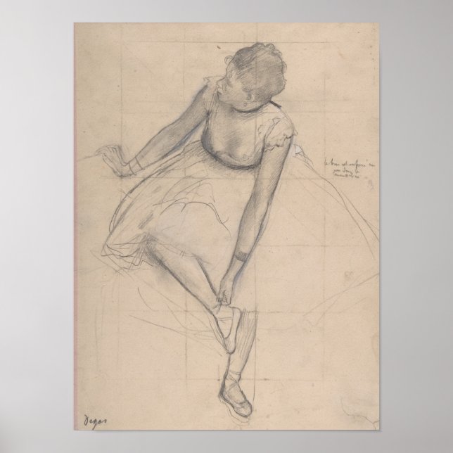 Tänzer passen ihren Slipper an Poster (Vorne)