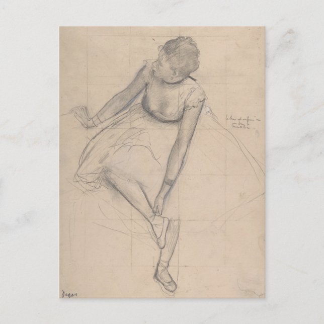 Tänzer passen ihren Slipper an Postkarte (Vorderseite)