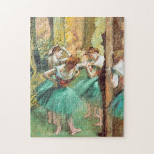 Tänzer Pink und Green von Edgar Degas Puzzle
