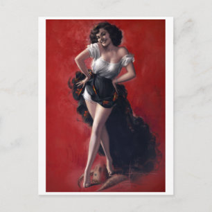 Tänzer Pinup Postkarte
