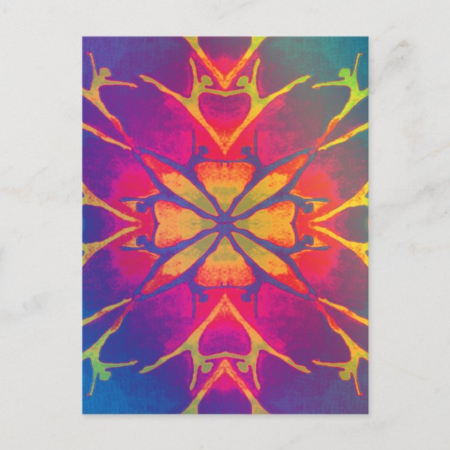 Tänzer (Rainbow - Psychedelic) Postkarte (Vorderseite)