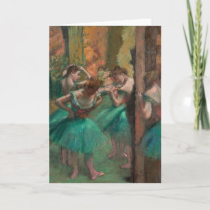 Tänzer, rosa und grün   Edgar Degas Karte