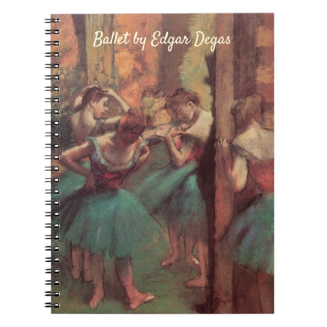 Tänzer, Rosa und Grün von Edgar Degas Notizblock (Vorderseite)