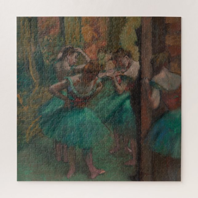 Tänzer, Rosa und Grün von Edgar Degas Puzzle (Vertikal)